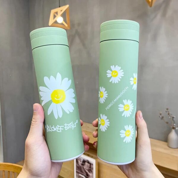 Stainless Steel Daisy Vacuum Flask - Image 2